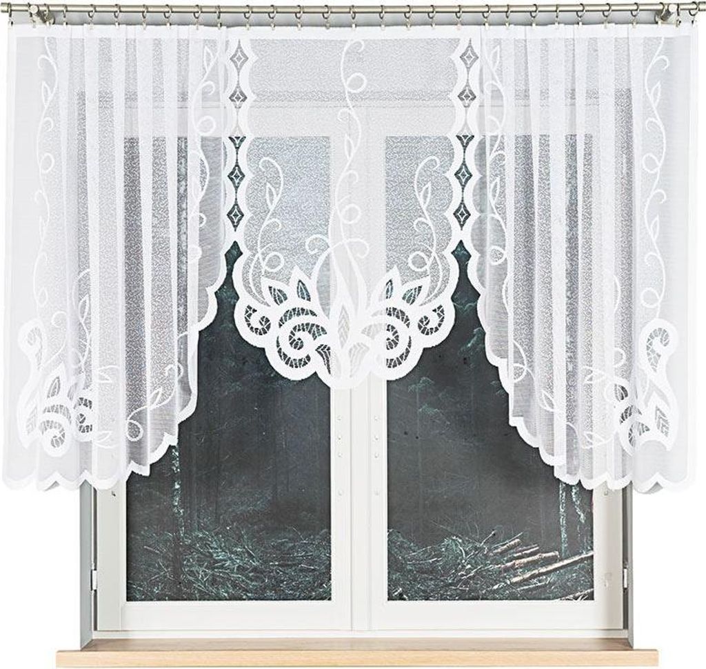 MARKIZETA Rideau 300x120 Ewelina blanc jacquard fini Image du produit 