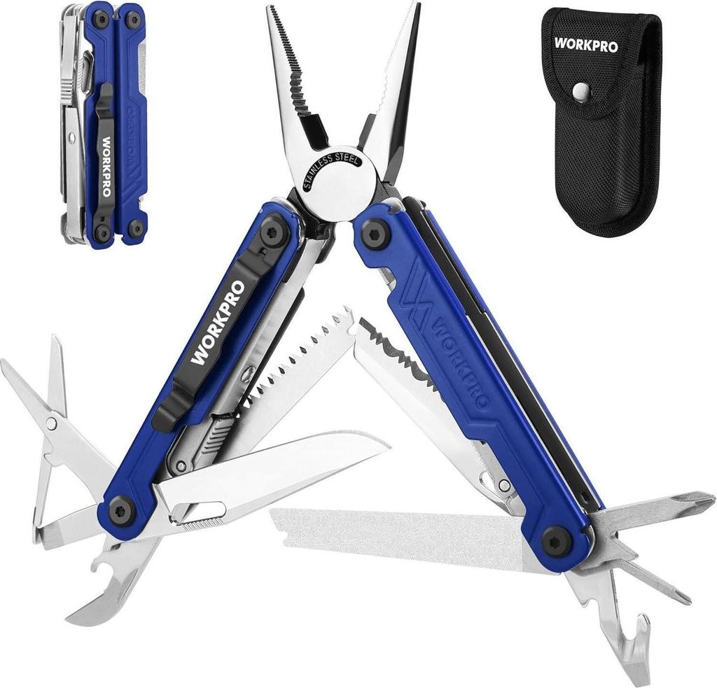WORKPRO Multifunktionszange 18-in-1 Multitool Edelstahl Produktbild 