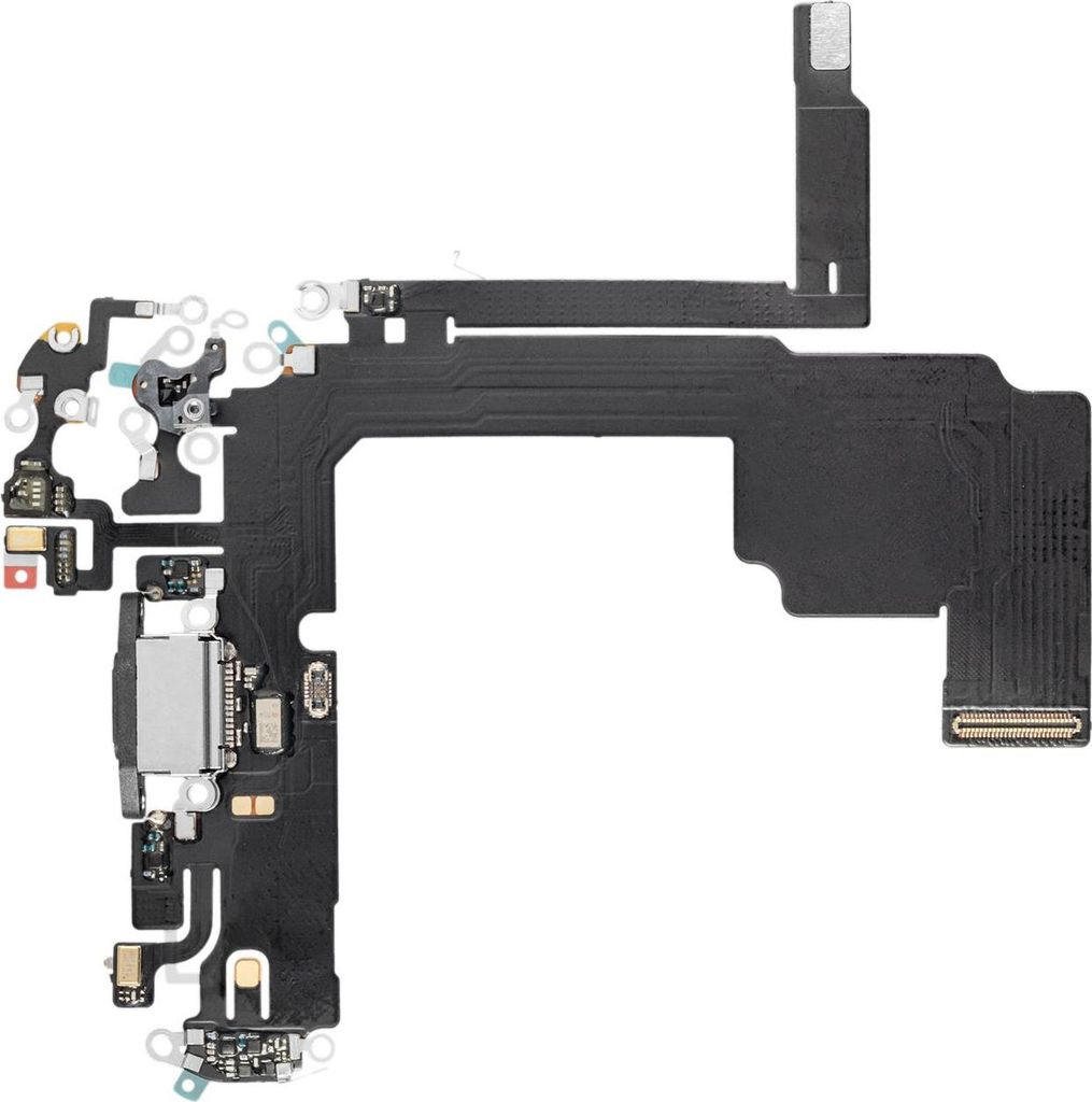 iPhone 15 Pro Ladebuchse / Mikrofon Schwarz - Set