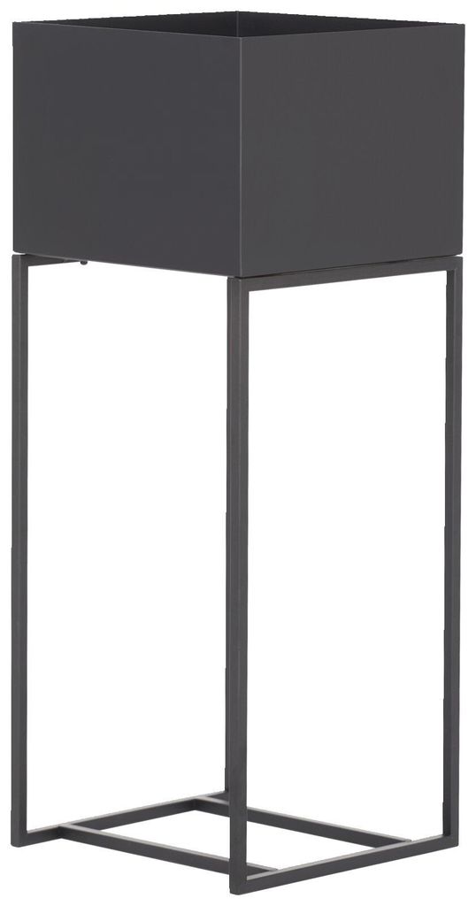 Blumensäule FINA, modernes Design, Metall Schwarz, 25x65 Produktbild 