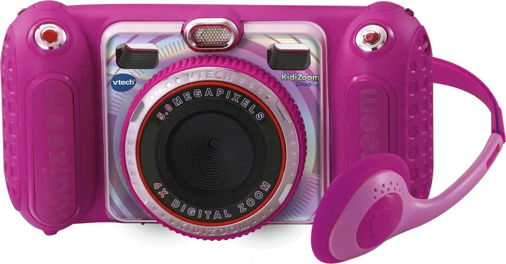 KidiZoom Duo Pro Rose VTech avec Lecteur MP3 et Jeux pour Fille 3-12