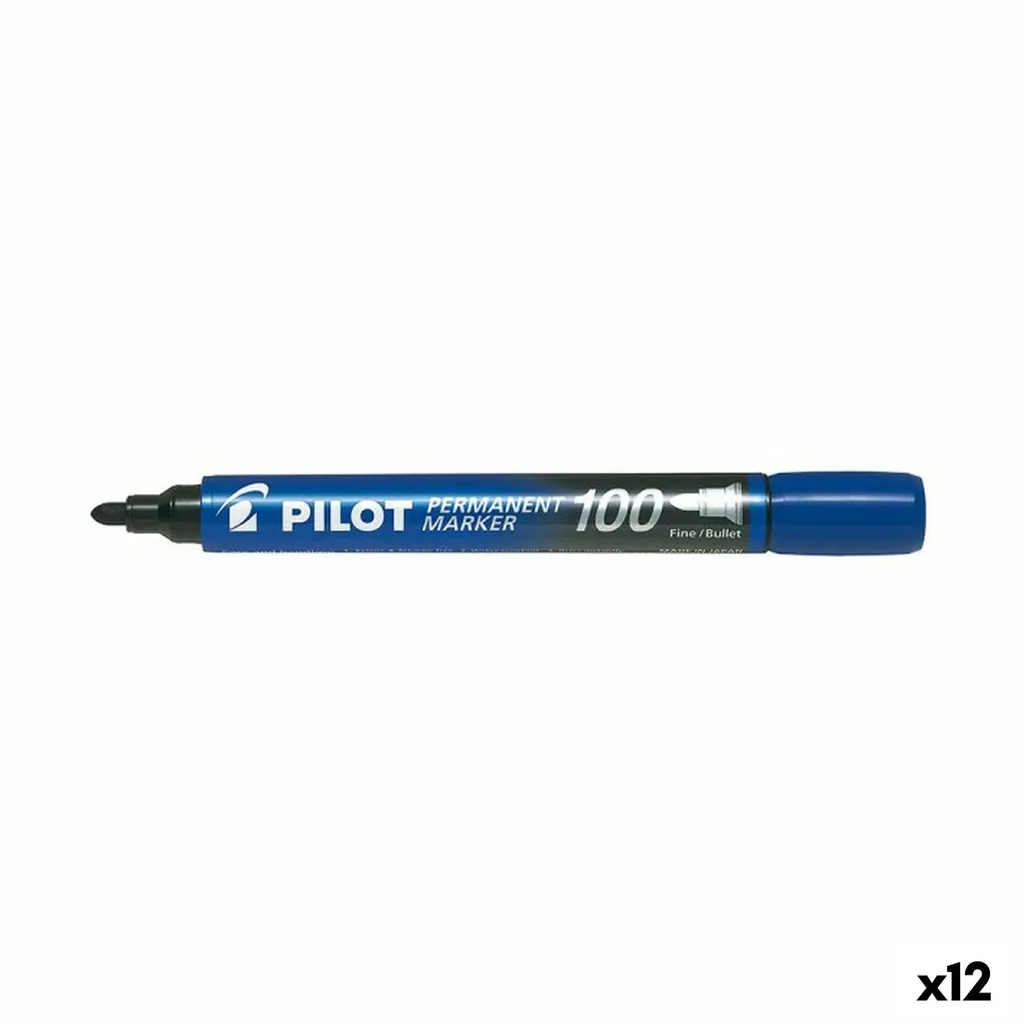 Feutre indélébile bleu Pilot SCA-100-L avec pointe moyenne multi-usages