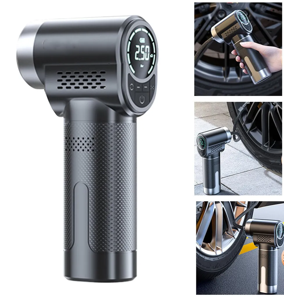 Solution anti-crevaison : Gonfleur de pneus portable arrêt auto LCD