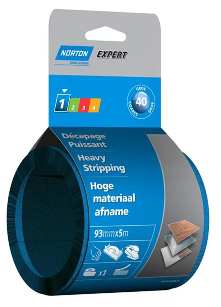 Rouleau Norton Expert grain 40 : poncez sans effort les surfaces dures