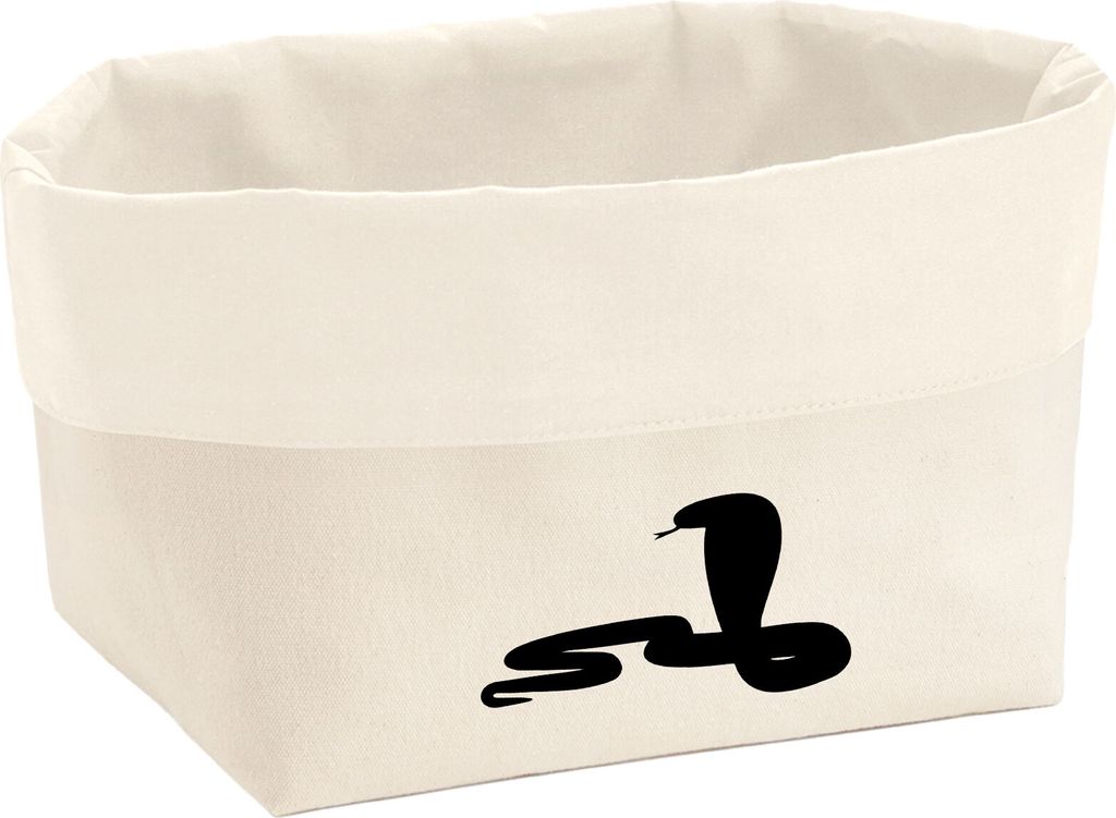 Huuraa Organizer Schlange Kobra Silhouette 8 Liter Large Canvas Baumwolle Utensilo Geschenkidee
