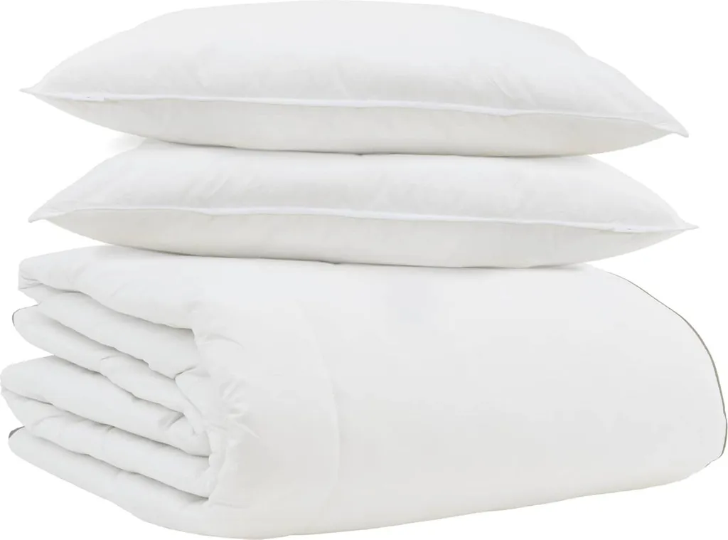 Offerta Set Piumino 3 Pezzi vidaXL Bianco Invernale con Cuscini