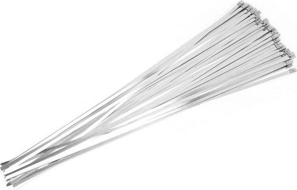 100 Stück Edelstahl Kabelbinder 4,6 x 450 mm – Selbstsichernde, langlebige Metall-Umreifungsbänder mit Korrosionsschutz für Hitze-, Kälte- un...