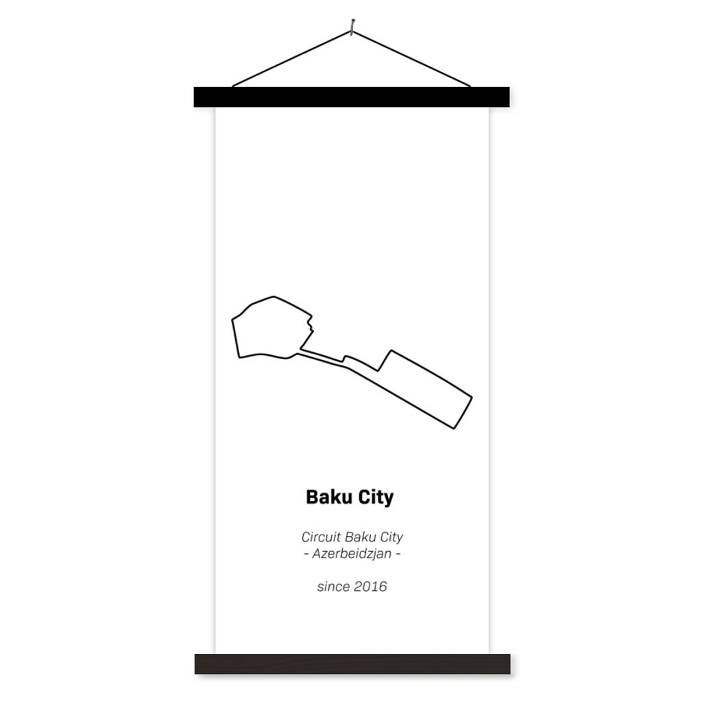 MuchoWow® Textilposter Formel 1 - Baku - Rennstrecke 90x180 Produktbild 