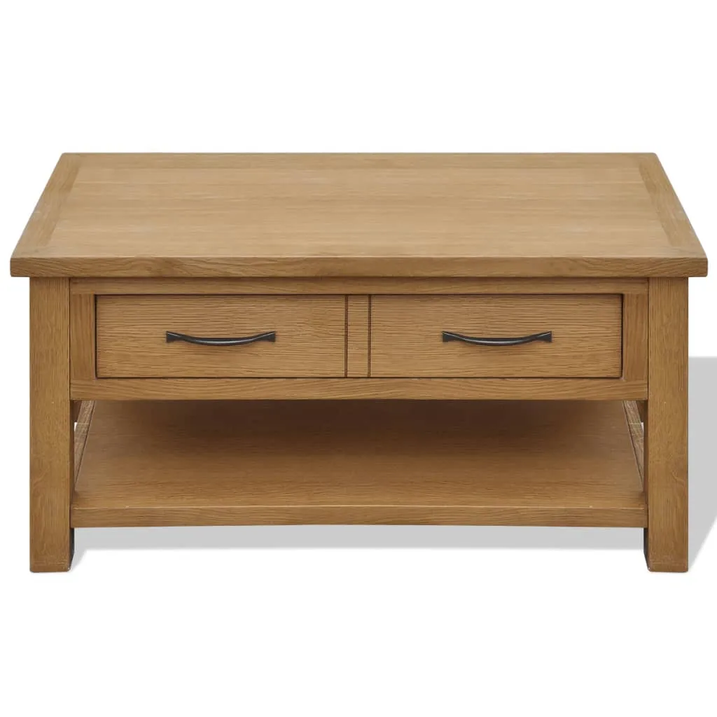 Table basse robuste en chêne massif 88cm - Finis les meubles fragiles !
