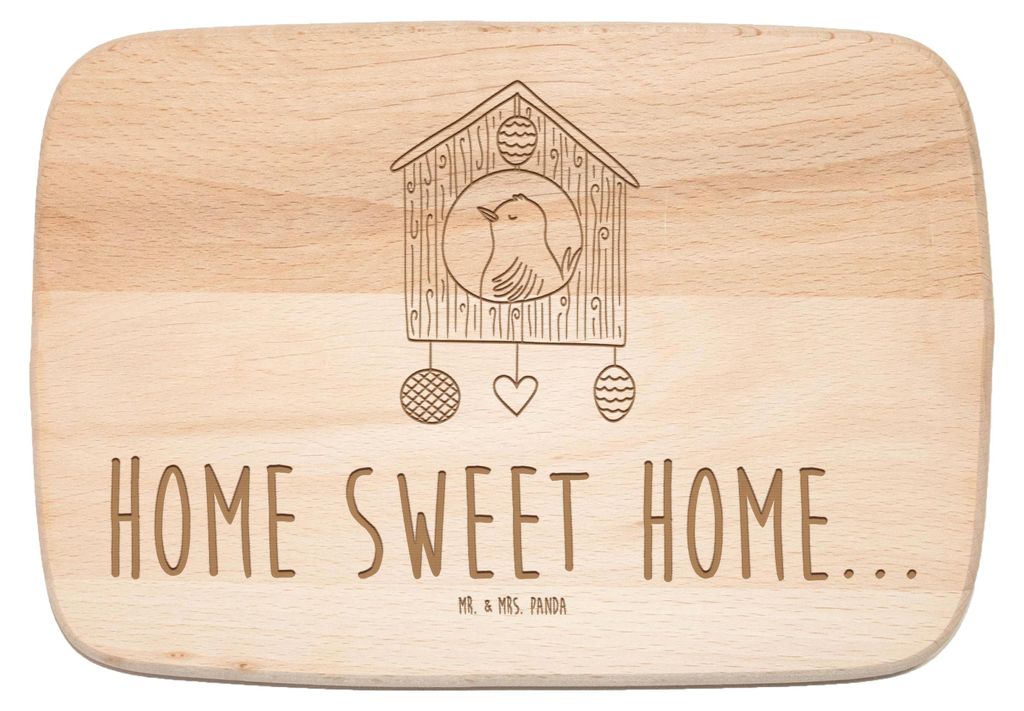 Mr. & Mrs. Panda Holz Schneidbrett Vogelhaus Home - Transparent - Geschenk, Vogel, massivholzbrett, Lustige Sprüche, Holzbrett, Einzugsgeschenk, U...