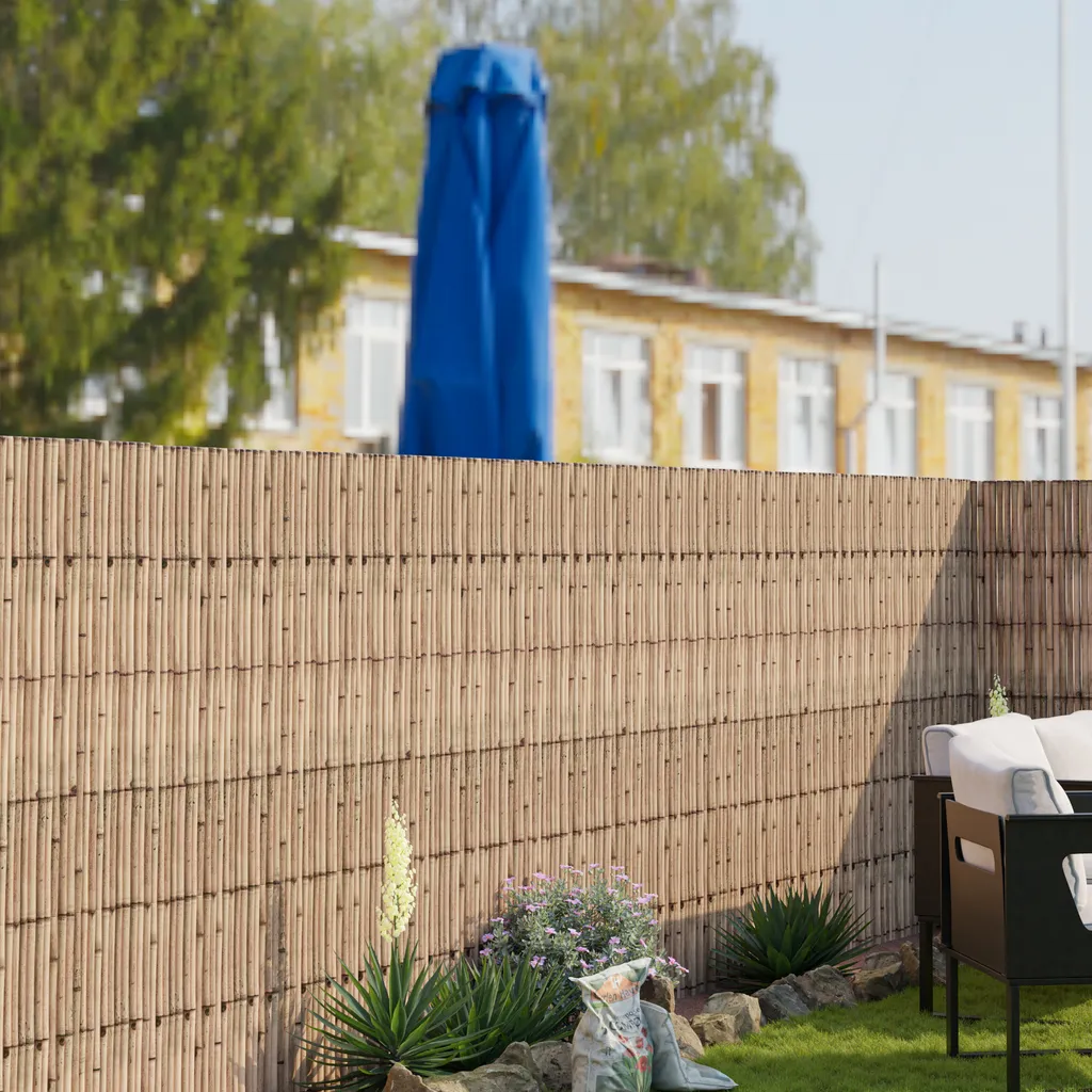 Canisse en roseau naturel Allzio 300x150 cm, brise-vent pour terrasse
