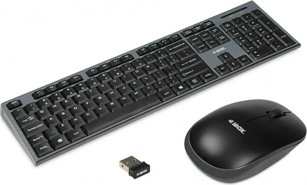 Pack Clavier Souris QWERTY iBox Pro IKMS606W Filaire Noir Ergonomique