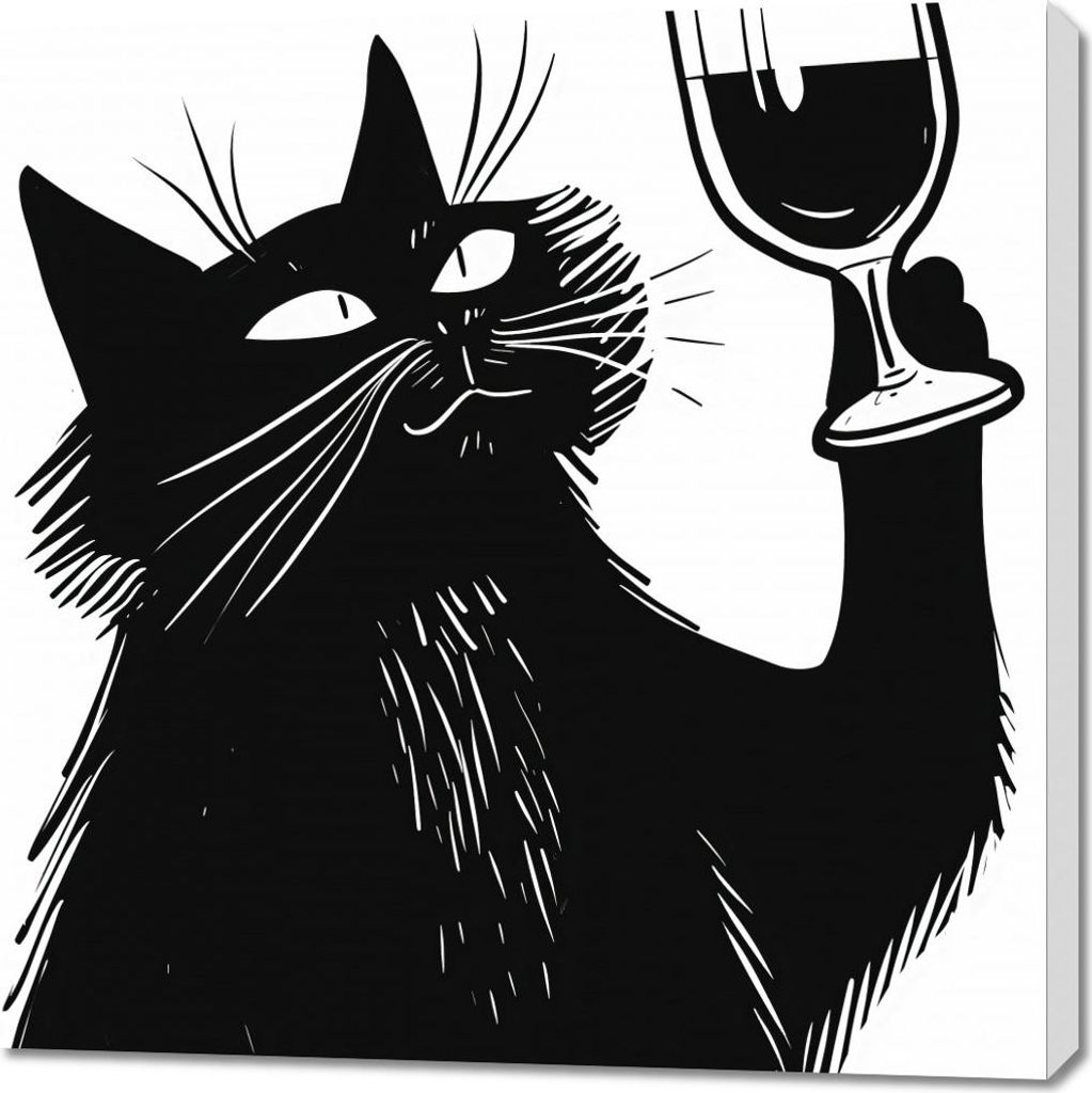 Bild 90x90cm Katzen Virtuose