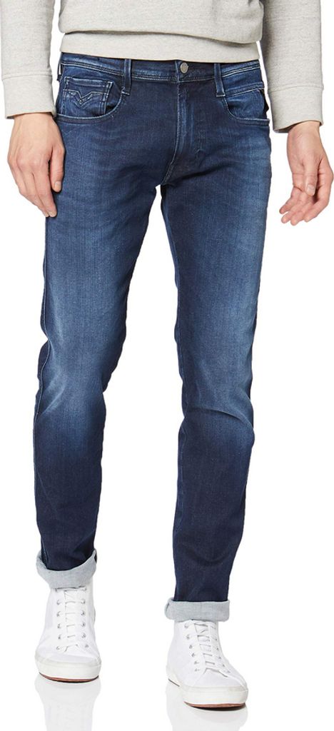 Replay Anbass Hyperflex Clouds 34L Herren 11.5oz Hyperflex Strech Denim In Blau – Blau