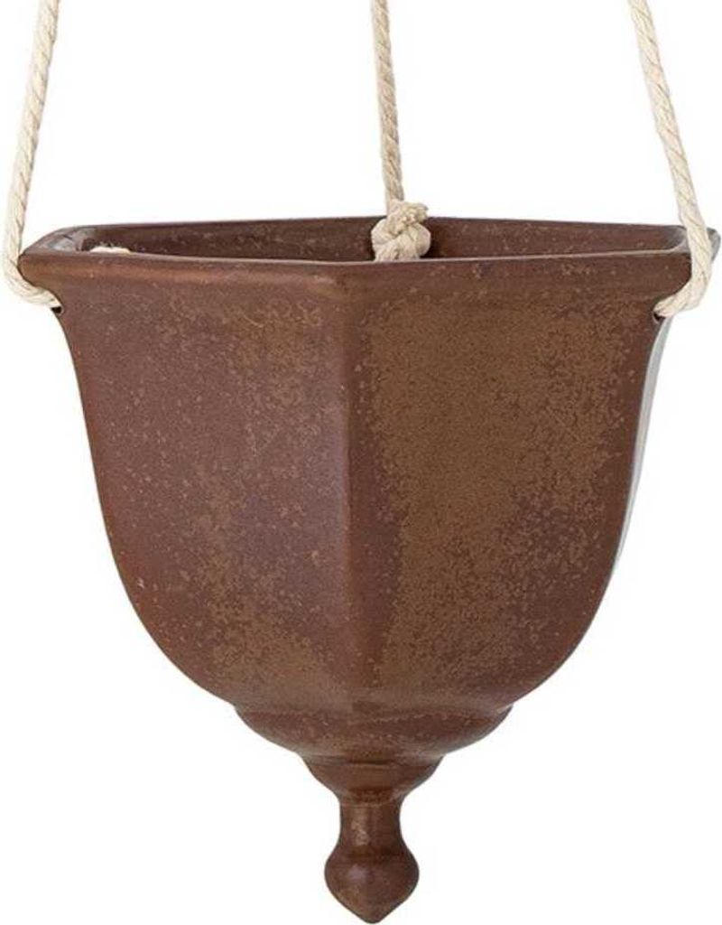 Bloomingville Blumentopf Hänger ANGI Braun 13x11 cm Blumenampel Keramik