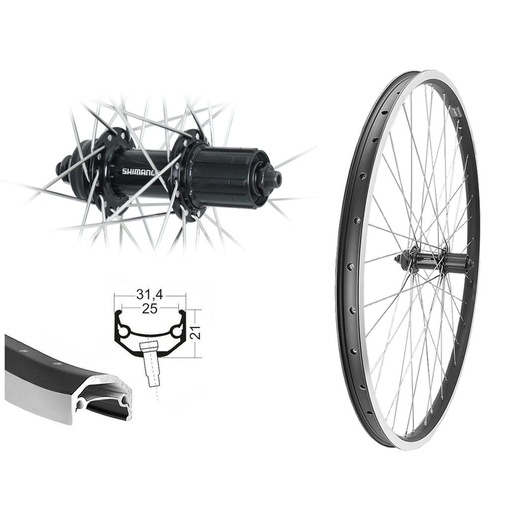 28“ / 29" Hinterrad 25-622 8,-9,-10 fach Shimano V-Brake Produktbild 