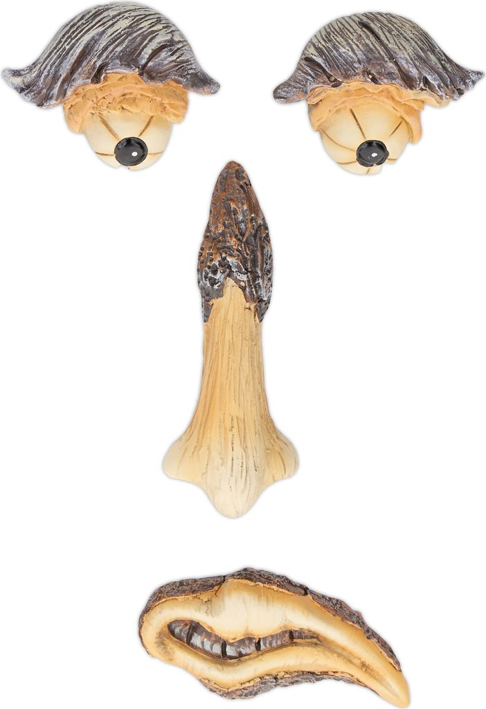 relaxdays Baumgesicht 4-teilig