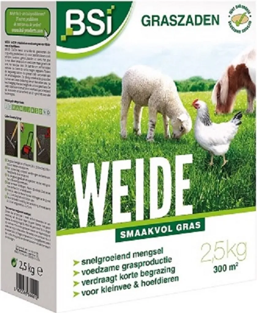 BSI Graine Pré 2.5 kg - Semence Gazon Réparation Prairie Résistante