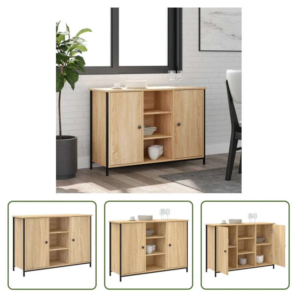 Credenza 100x35x70 Rovere Sonoma | Mobile Multiuso Alta Qualità