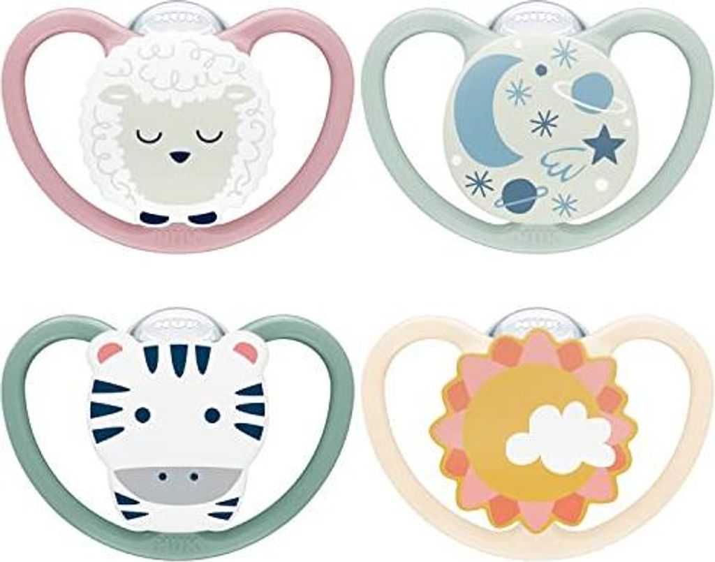 NUK Space Schnuller Silikon Gr.2 – Sonne, 4er Set, BPA-frei Produktbild 