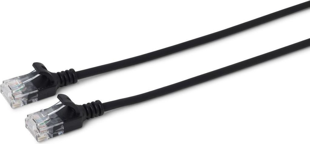 MicroConnect U/UTP CAT6A Slim 1M Schwarz, V-UTP6A01S-SLIM
