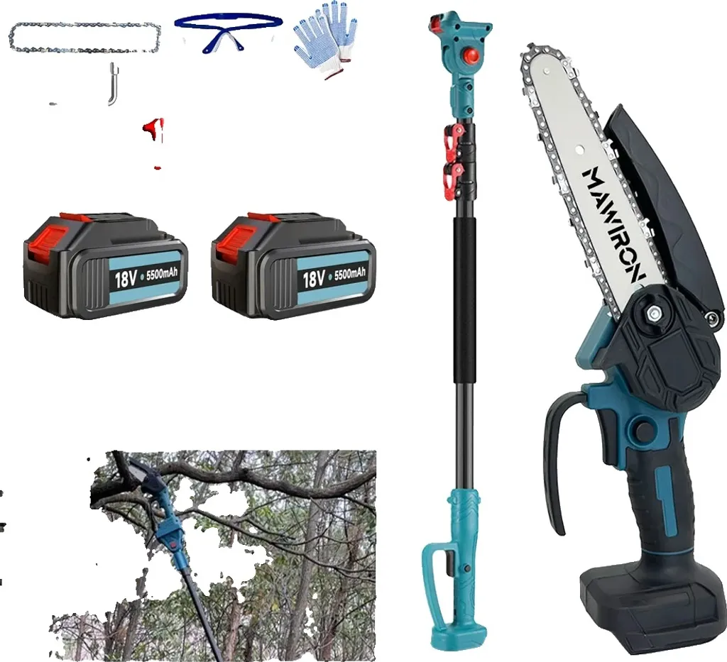 Mini Motosega Telescopica a Batteria | Potatore 2 in 1 Leggero
