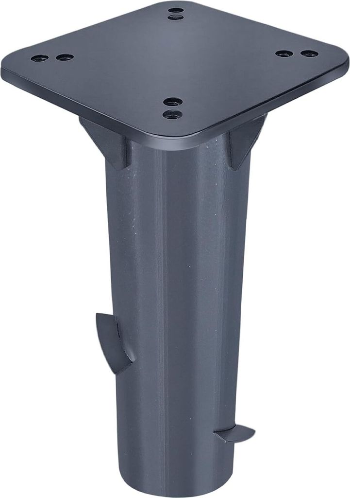 TRMLBE Universal Bodenhülse Metall Sonnenschirmständer Bodenanker Bodenplatte für Sonnenschirm, Ampelschirm, Kurbelschirm - Dunkelgrau