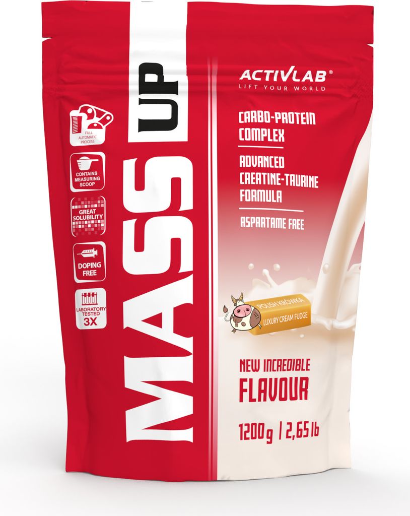 Activlab Mass Up 1200g Kohlenhydrate Kreatin Taurin - Milchfondant