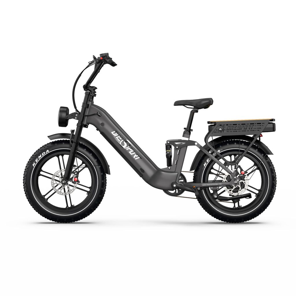 Onesport 20 Zoll Elektrofahrrad Pedelec, Doppelbatterie 48V/18Ah ,250W Motor,grau