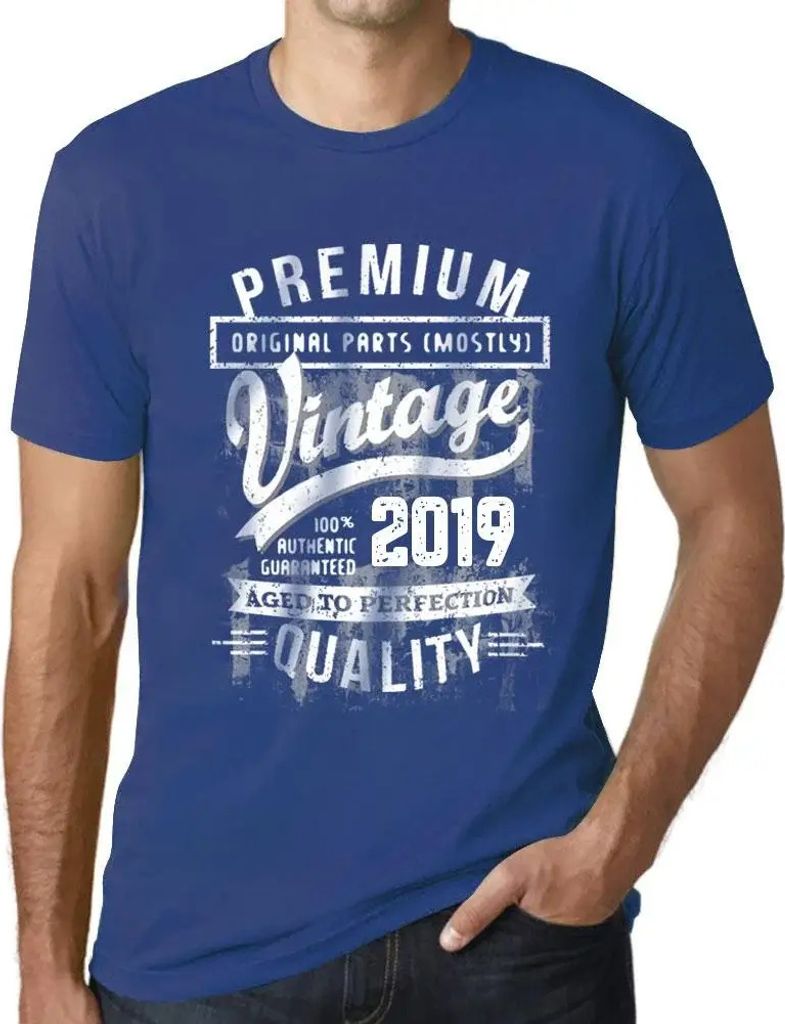 Herren Grafik T-Shirt Originalteile (größtenteils) bis zur Perfektion gealtert 2019 – Original Parts (Mostly) Aged to Perfection 2019 – Gesch...