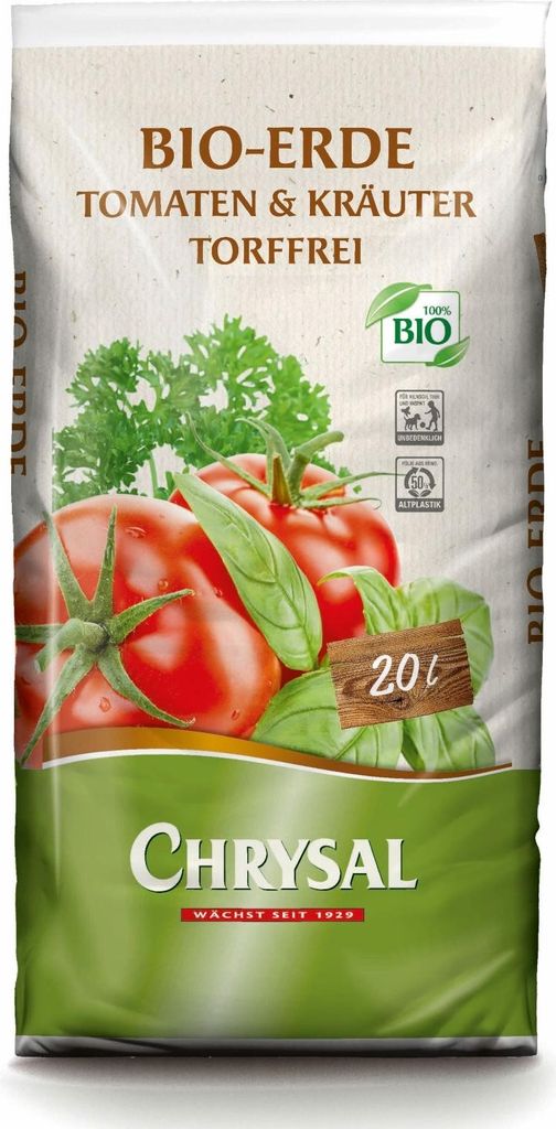 Chrysal Erde für Tomaten und Kräuter - 20 Liter