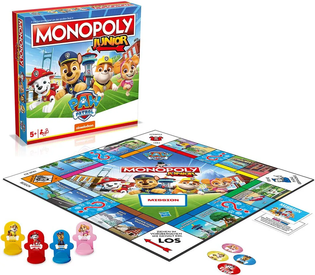 Monopoly Junior Paw Patrol - Version simplifiée avec billets de 1 M - 2