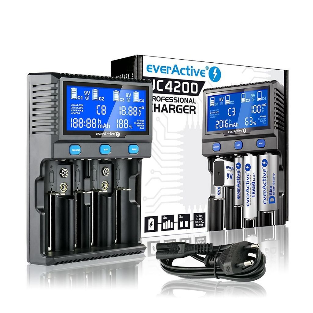 Charger for cylindrical Li-ion and Ni-MH batteries Immagine del prodotto 