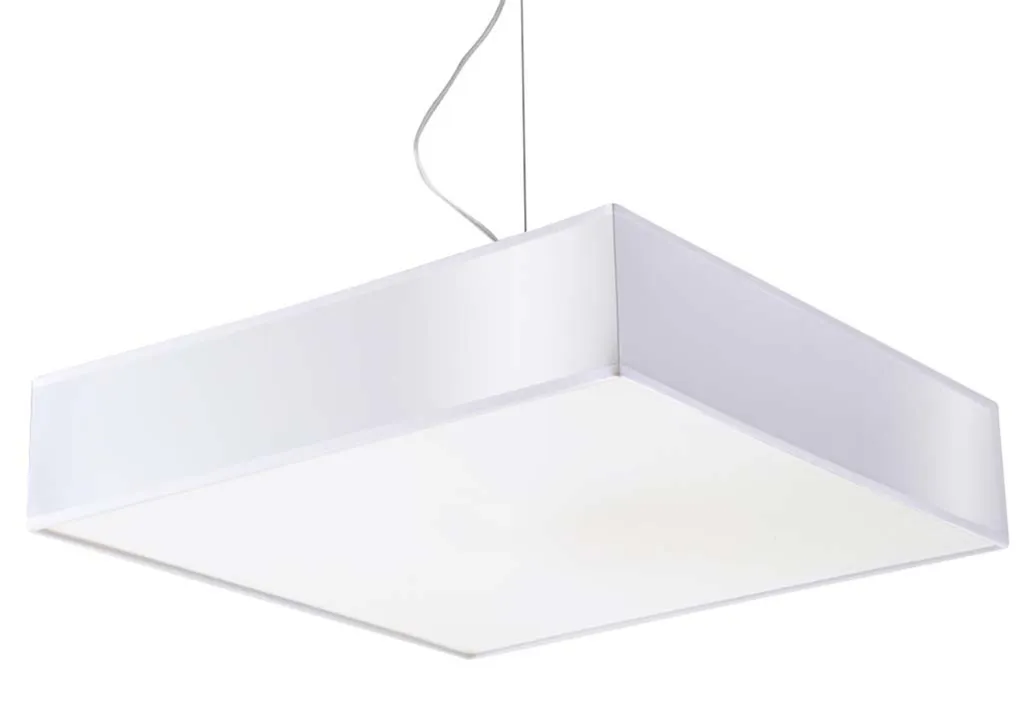 Suspension de plafond PVC blanc 80 cm pour éclairage de bureau ou chambre