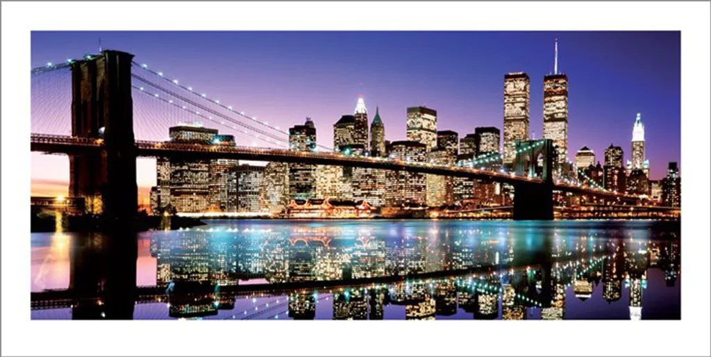 Tableau Panoramique Brooklyn Bridge - Impression Haute Définition 100x50