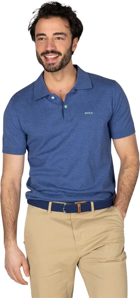 Neuseeland-Poloshirt mit Band Sergio blau normale Passform