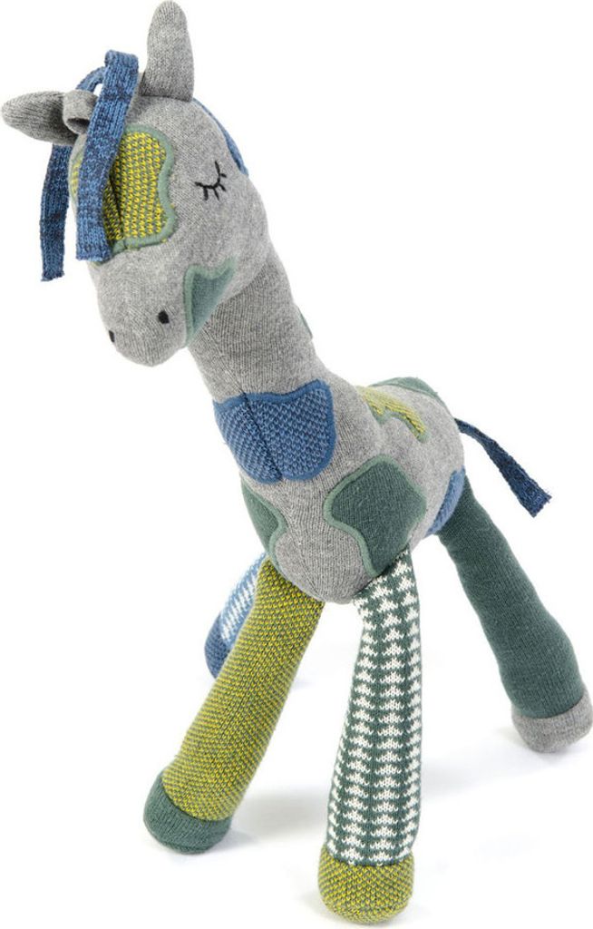 Smallstuff cooles Stofftier Activity Spielzeug Giraffe Kuscheltier mit sensorischen Aktivitäten Rassel Größe 38 cm