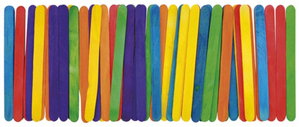 EDUPLAY 200-004 Bastelhölzer Holzstäbchen Eis-Stiel Produktbild 
