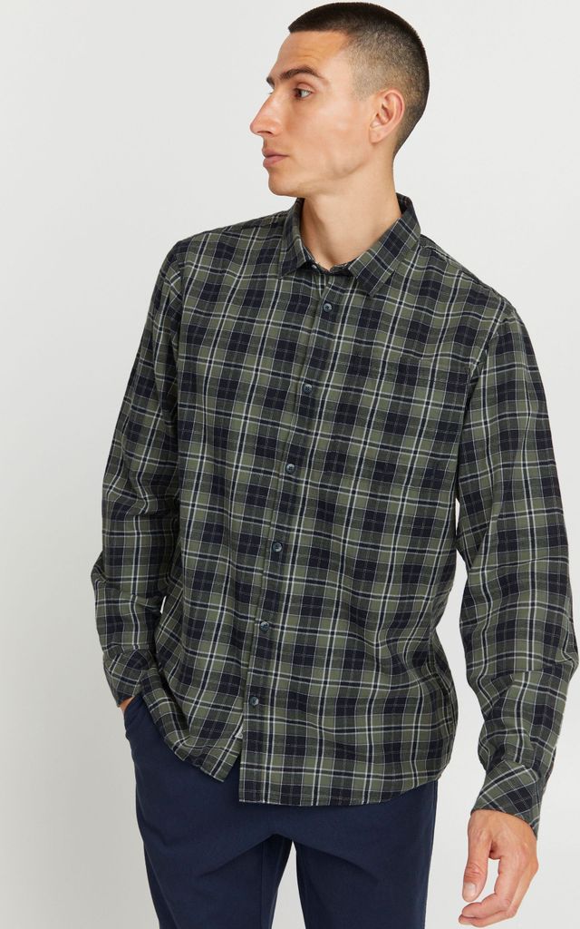 !Solid SDCourt SH Herren Freizeithemd Hemd Club-Kragen Slim Fit kariertes Muster schmaler Schnitt hochwertige Baumwoll-Qualität