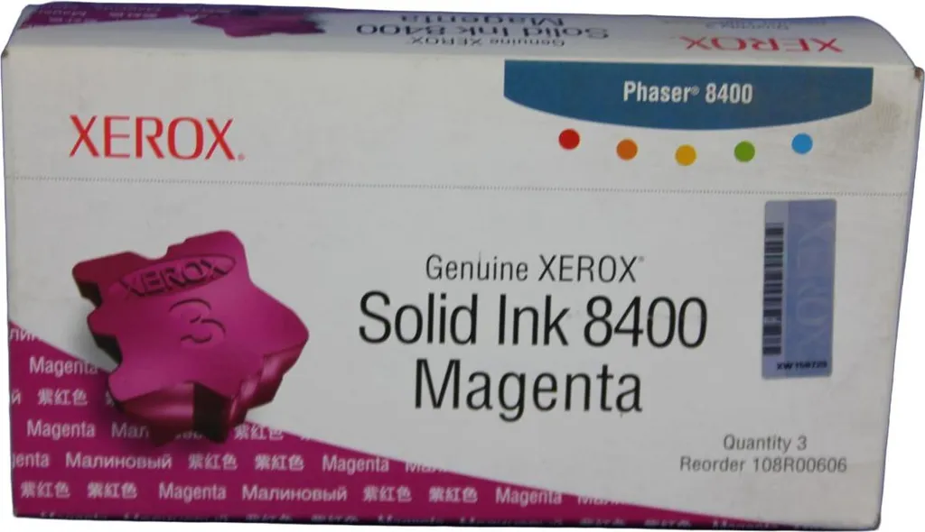Xerox 108R00606 Encre Solide Magenta Pack de 3 Bâtonnets pour Phaser - 4