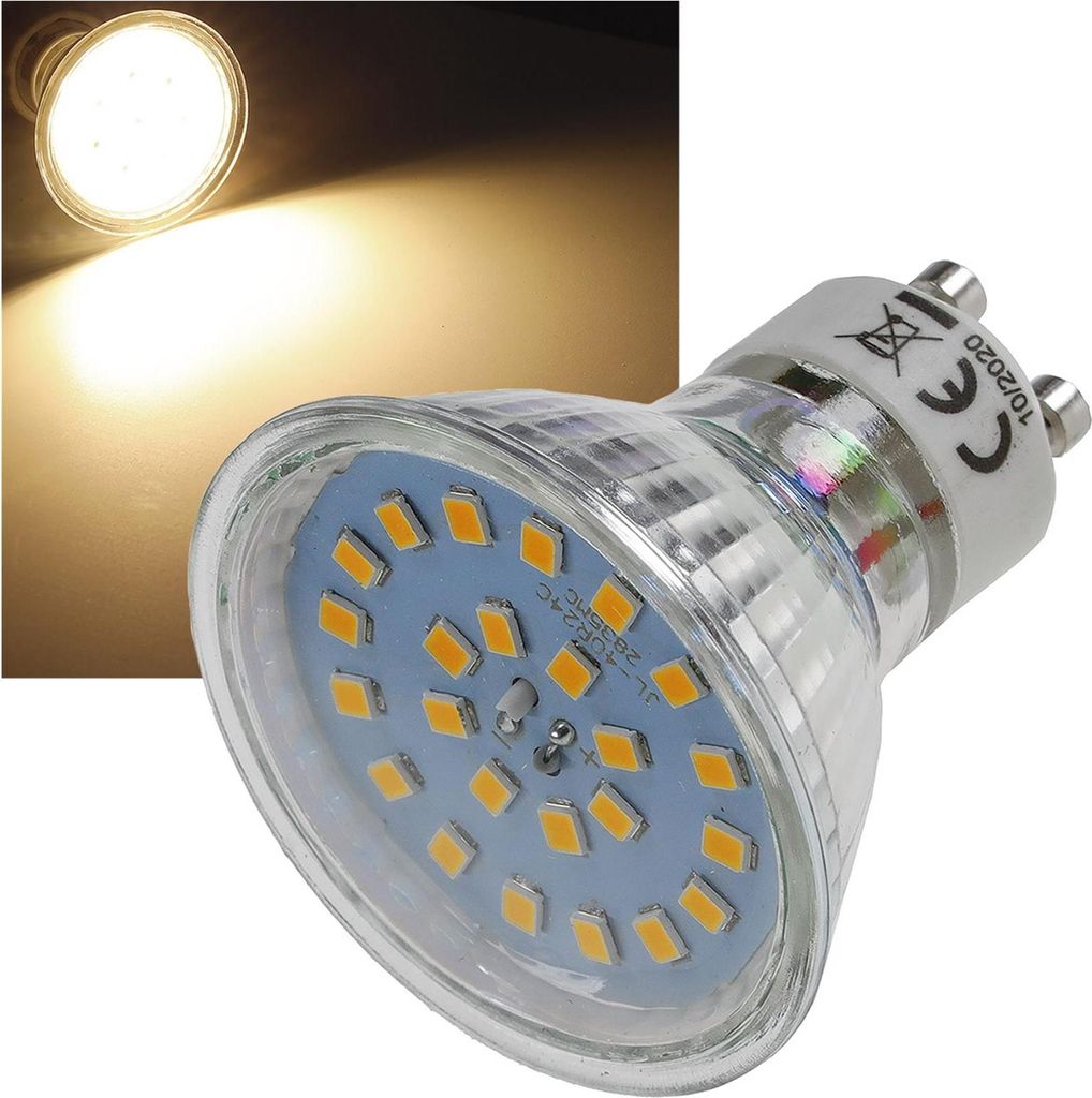 LED Strahler GU10 'H55 SMD', 120°, 230V/5W, 400lm, 3000K, Warmweiß