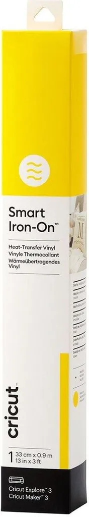 Smart Iron-On Jaune Cricut - Vinyle Flexible Haute Résistance au Lavage