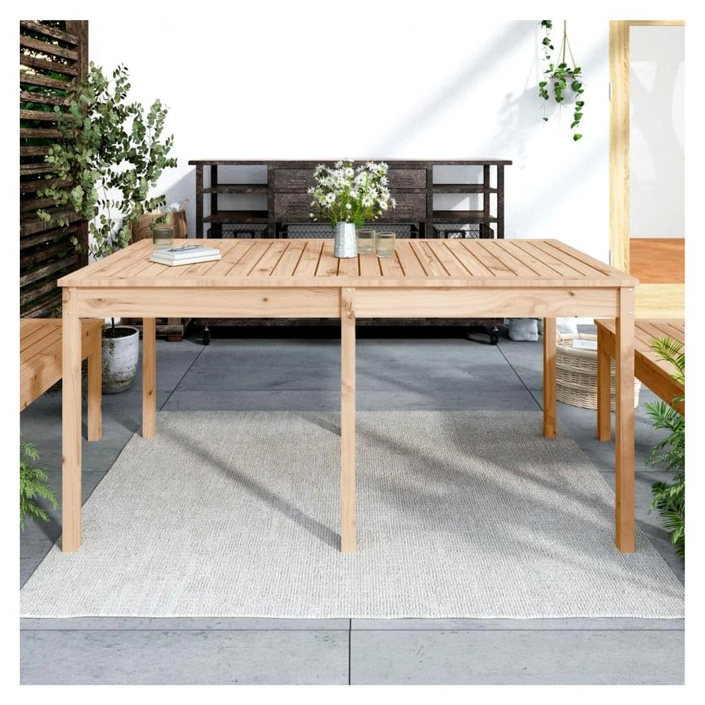 Gartentisch 159,5 x 82,5 x 76 cm aus massivem Kiefernholz