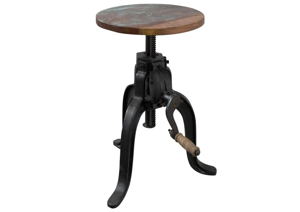 Sgabello Legno Riciclato INDUSTRIAL #02 - Arredamento Vintage Unico