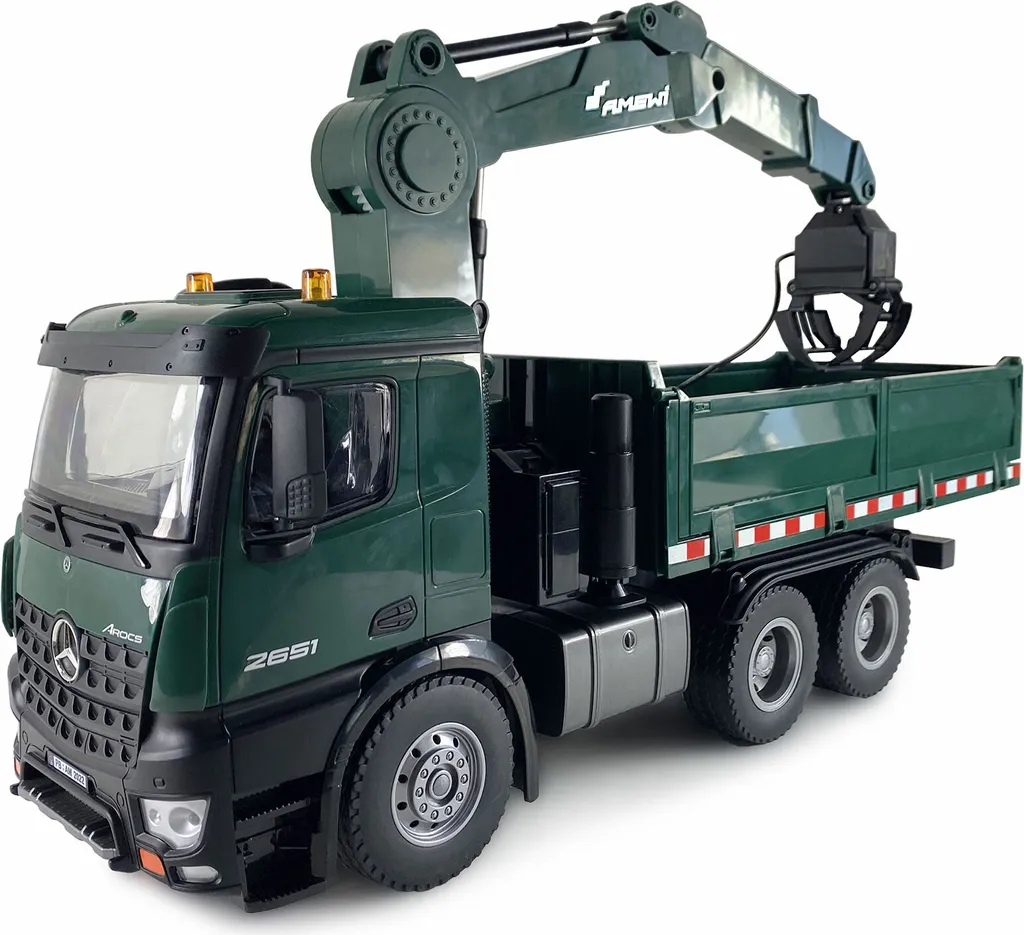 Amewi Arocs Camion-benne RC 1:14 avec batterie longue durée 1200 mAh