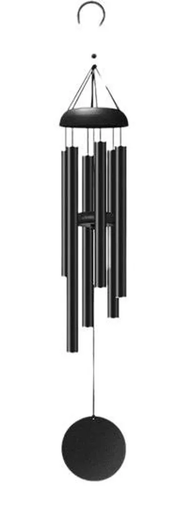 Grand carillon à vent musical extérieur tube alu argenté 36 pouces