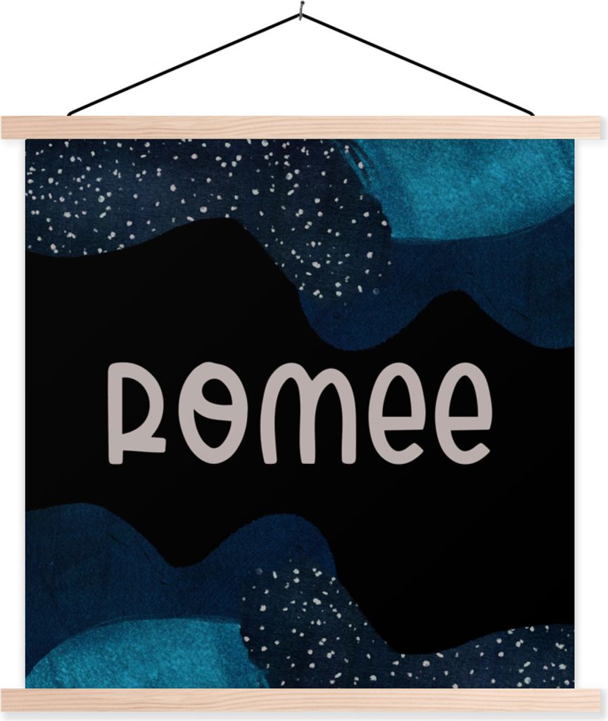 MuchoWow Textilposter Romee - Pastell - Mädchen 120x120 cm mit holzfarbenen Rahmen - Textil-Poster