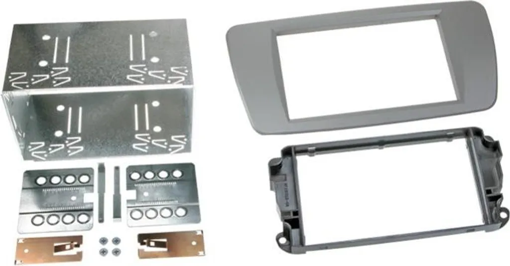 Cadre Autoradio Double DIN pour Seat Ibiza 2008 et après Dublin Grey 2DIN