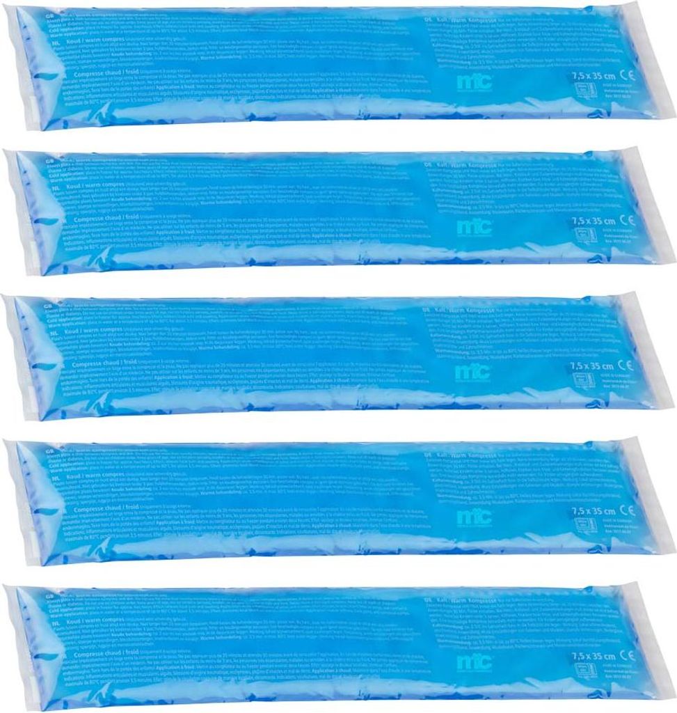 Kalt Warm Kompresse, Gel, Mikrowellen geeignet, 7,5x35 cm, 5 St.