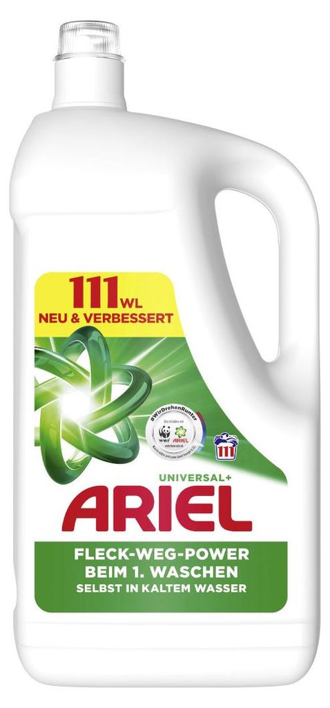 Ariel Vollwaschmittel Flüssig Universal 111WL Packung 4.995 Produktbild 